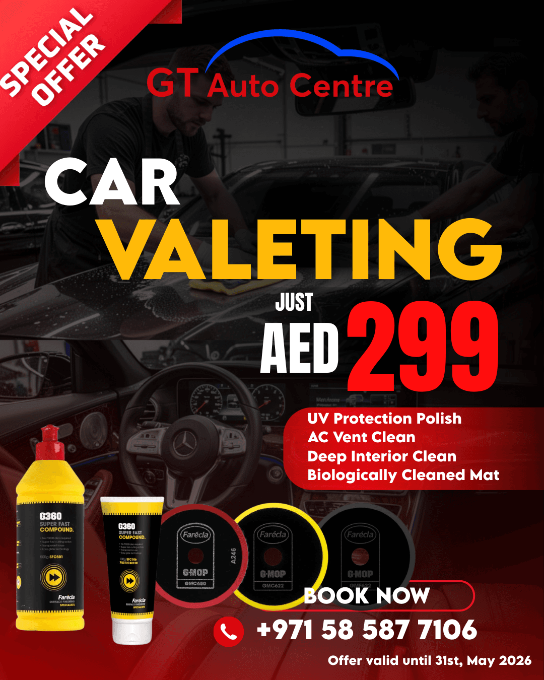 Car Valeting Package — now only AED 299