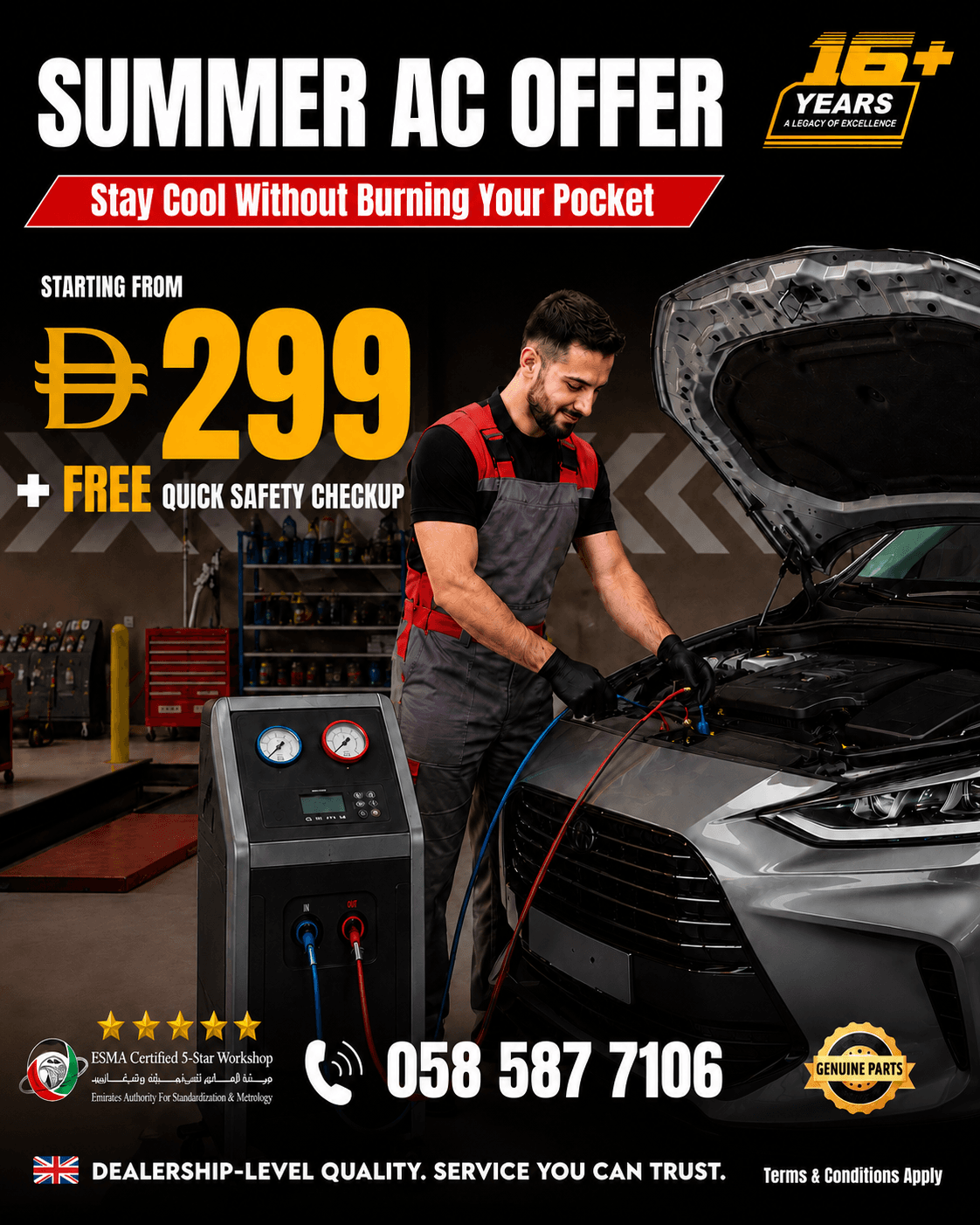 Summer AC Offer starting from just AED 299 + FREE Quick Safety Checkup
